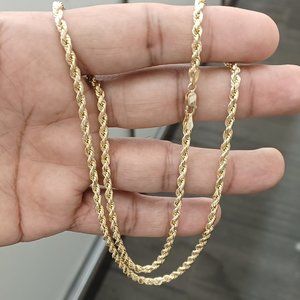 10kt real gold rope chain 18 inches